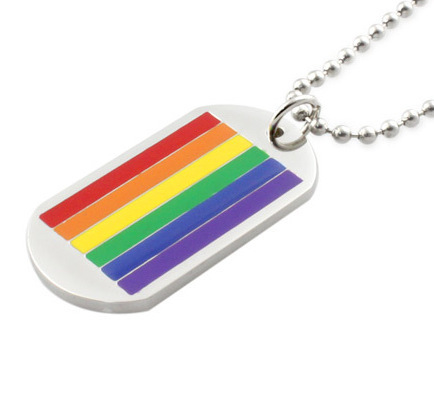 Classic Gay Flag Rainbow Dog Tag – LGBT Gay and Lesbian Pride Necklace ...